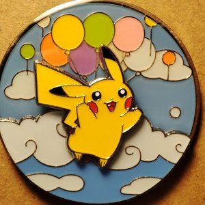 Flying/Surfing Pikachu Official Pokemon Lapel Pin